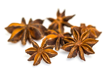 Star anise isolated on white background