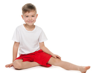 Happy handsome little boy