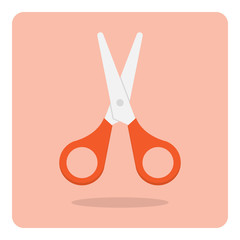 Vector of flat icon, scissors on isolated background