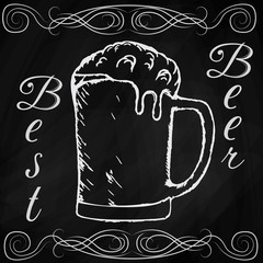 hand drawn sketch of beer