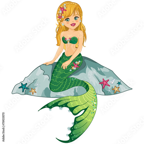 Download "Mermaid on rock" Stock image and royalty-free vector ...