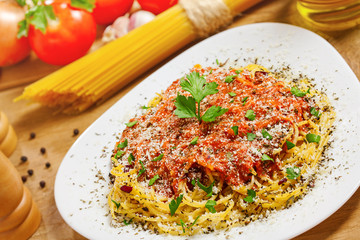 Food, Pasta with ingredients