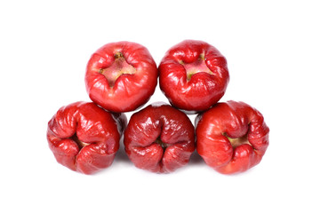 Rose apples or chomphu isolated on white background