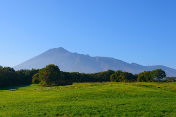 Fototapeta na wymiar Mt.Iwate in autumn in Iwate and Akita, Japan