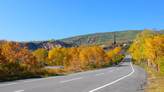 Hachimantai Aspite Line in autumn, in Iwate and Akita, Japan