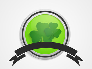 Sticker, tag or label design for St. Patrick's Day celebration.