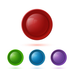 Colorful glossy button icon set