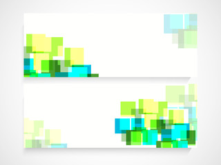 Abstract website header or banner set.