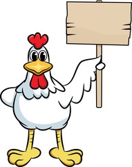 Chicken with a Sign