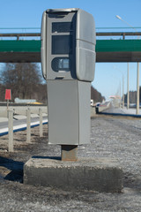 Stationary Radar Traps police to control speed.