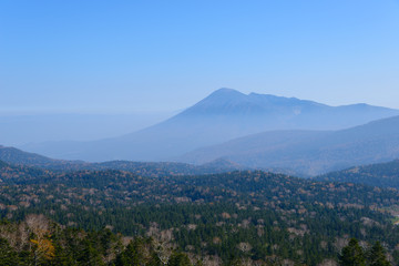 Fototapeta premium Mt.Iwate in autumn in Iwate, Japan