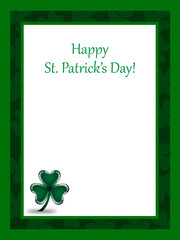 St Patrick's background with card