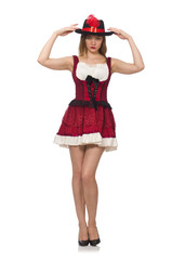 Woman pirate isolated on white