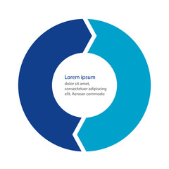 Circular infographics template for cycling diagram, graph, prese