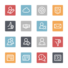 Community. Social media icons set