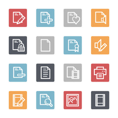 Document web icons set