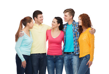 group of smiling teenagers