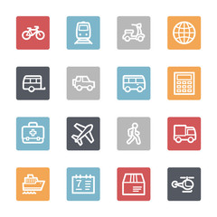 Transport web icons set