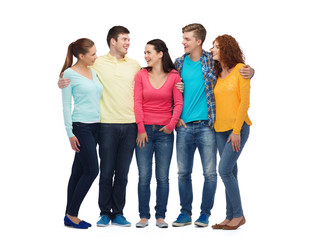 Obraz premium group of smiling teenagers