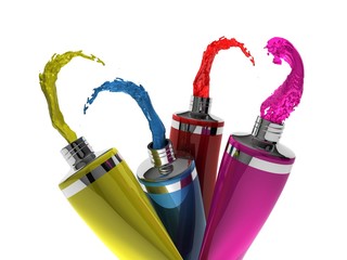 Naklejka premium paint tubes