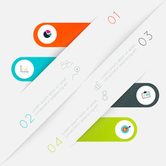 Vector colorful info graphics for your business presentations.