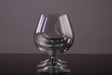 Three Empty glasses