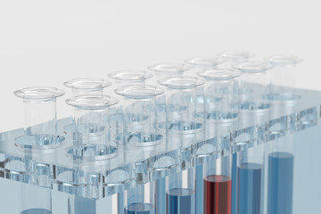 Reagenzglas mit Blutprobe im Labor