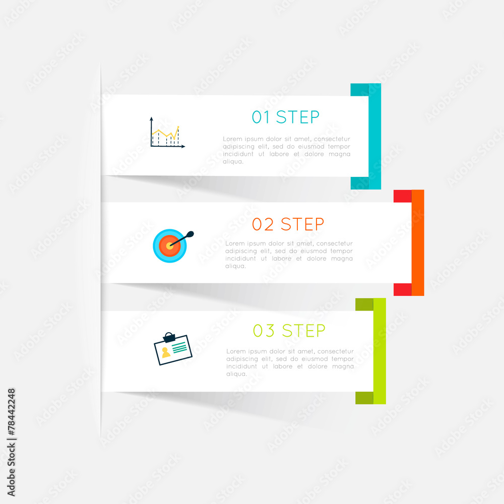 Poster vector colorful info graphics for your business presentations.