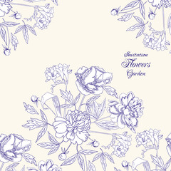 Background with bouquet of flowers-06