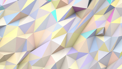 Pastel abstract triangles poly colors geometric background - obrazy, fototapety, plakaty
