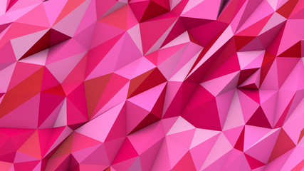 Obraz premium Red pink abstract triangles poly colors geometric background