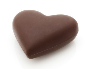 chocolate valentine over white