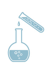 Laboratory glass icon on white background