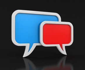 Naklejka premium speech bubbles (clipping path included)
