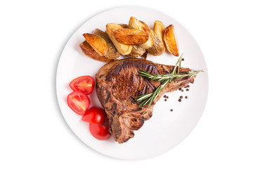 Grilled meat with vegetables