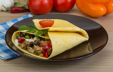 Aubergine pita