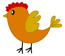a brown chicken's profile