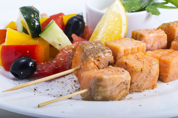 fish with vegetables