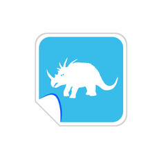 baby dinosaur vector on blue