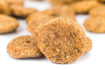 Close up of Dog Kibbles
