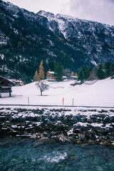 Winter landscape in Switzerland