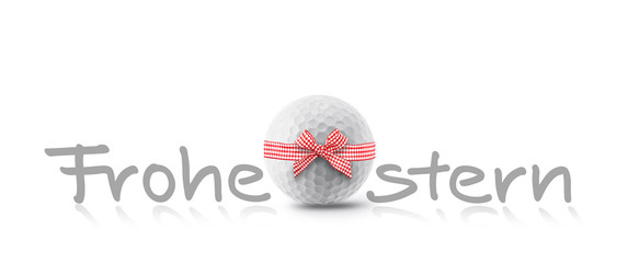 Frohe Ostern mit golfball