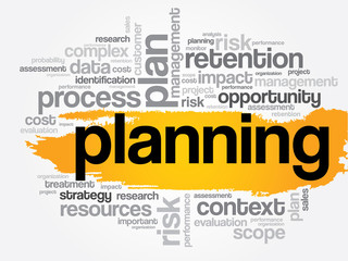 PLANNING word cloud, business concept