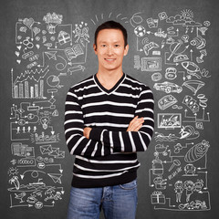 Young man life concept