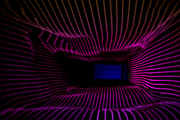 Purple and Blue Abstract Light Painting