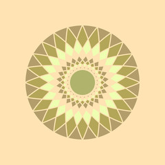 Spiral mosaic in harmonious colors