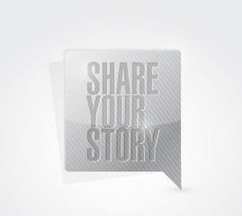 share your story message sign illustration design