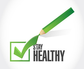stay healthy check mark illustration design