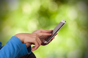 child with mobile phone