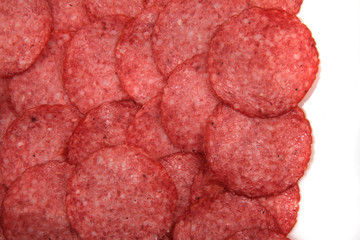 fresh salami background